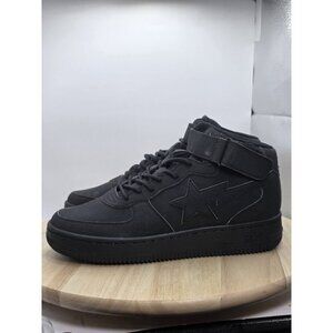 Authentic a bathing ape BAPE STA Foot Soldier black Suede‎ mens size US 8 NEW